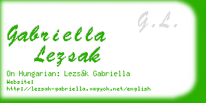 gabriella lezsak business card