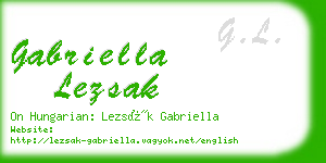 gabriella lezsak business card